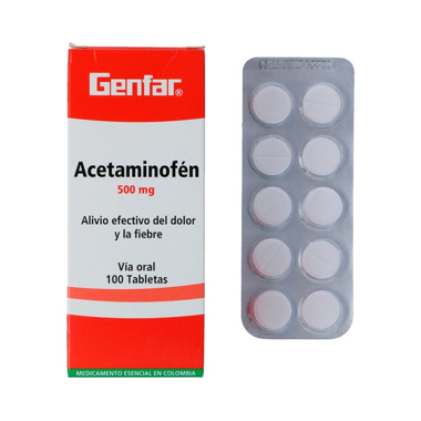 ACETAMINOFEN (GF) 500 MG X 100 TAB