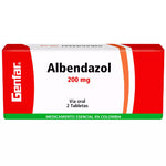 ALBENDAZOL (GF) 200 MG X 2 TAB