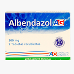 ALBENDAZOL (A.G) 200 MG X 2 TAB RECUBIERTAS