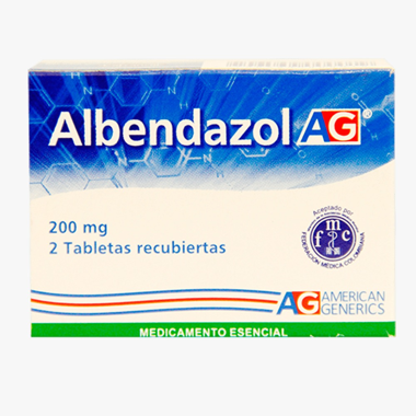 ALBENDAZOL (A.G) 200 MG X 2 TAB RECUBIERTAS