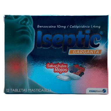 ISEPTIC (COAS) SABOR FRUTOS ROJOS X 12 TAB
