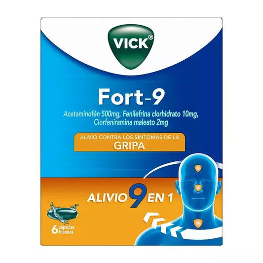 VICK FORT-9 GRIPA (P&G) X 6 CAPSULAS BLANDAS