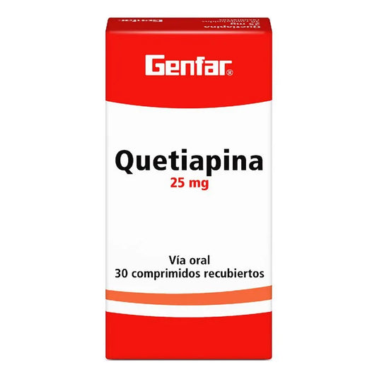 QUETIAPINA (GF) 25 MG X 30 TABLETAS