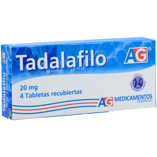 TADALAFILO (COAS) 20 MG X 4 TABLETAS RECUBIERTAS