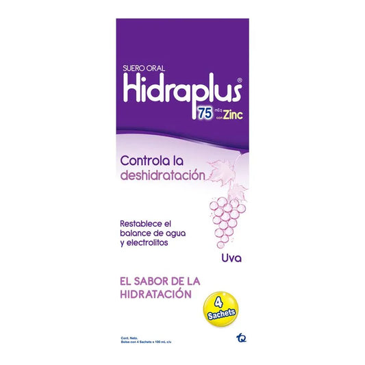 HIDRAPLUS (TECNO) SUERO ORAL UVA X 4 SACHETS