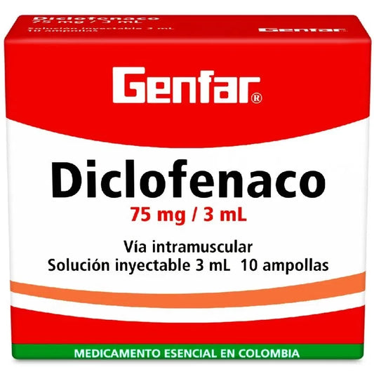 DICLOFENACO SODICO (GF) 75MG/3ML X 10 AMP