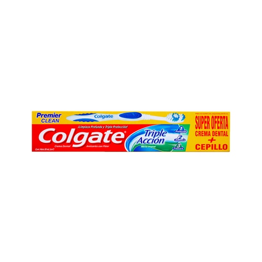 COLGATE TRIPLE ACCION 50 GR (COLG) + CEPILLO COLGATE