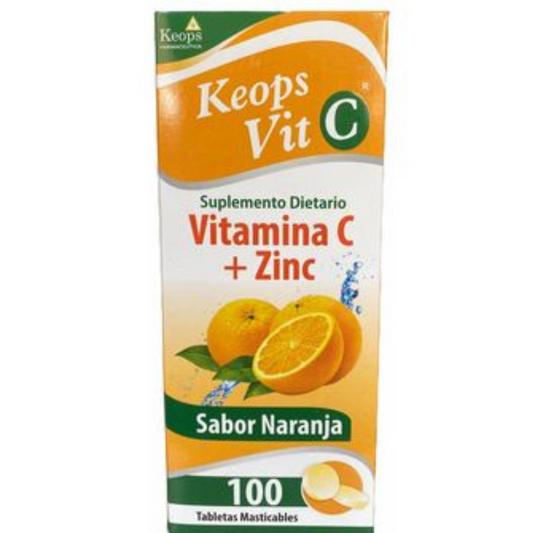 VITAMINA C (KEOPS) MANDARINA + ZINC X 100 TAB