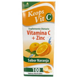 VITAMINA C (KEOPS) NARANJA + ZINC X 100 TAB