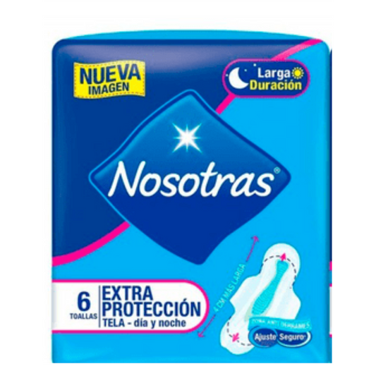 TOALLAS NOSOTRAS DIA Y NOCHE (FAMILIA) X 6 UNDS