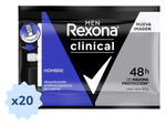 DESODORANTE REXONA CLINICAL MEN (LEVER) CAJA X 20 SOBRES DE 8,5 GR