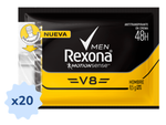 DESODORANTE REXONA MEN V8 (LEVER) CAJA X 20 SOBRES DE 8,5 GR