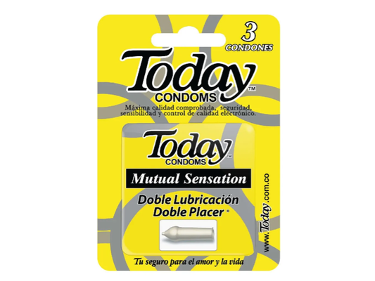 PRESERVATIVO TODAY AMARILLO (PFIZER) MUTUAL SESATION X 3 UND