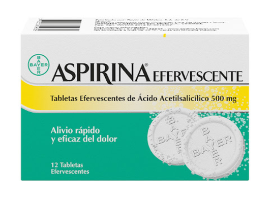 ASPIRINA (BAYER) 500 MG EFERVECENTE X 12 TAB
