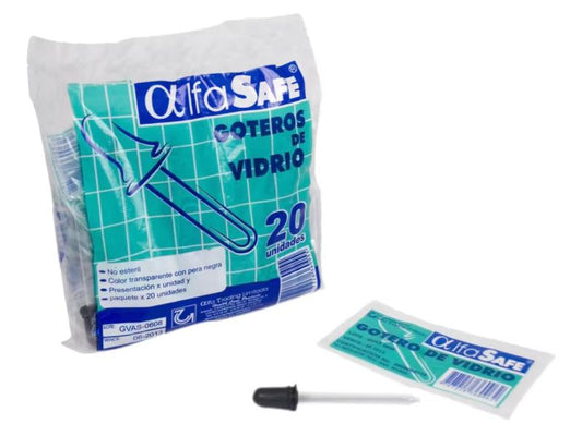 GOTEROS DE VIDRIO (ALFA) X 20 UNDS