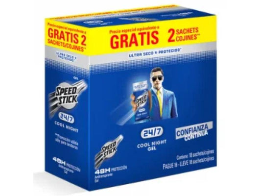 SPEED STICK (COLG) CREMA 48 HORAS X 18 SACHETS