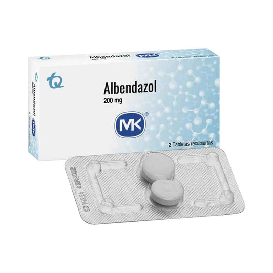 ALBENDAZOL (M.K) 200 MG X 2 TAB RECUBIERTAS