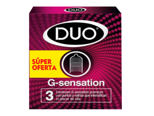 PRESERVATIVO DUO (RECK) G-SENSACION X 3 UNDS