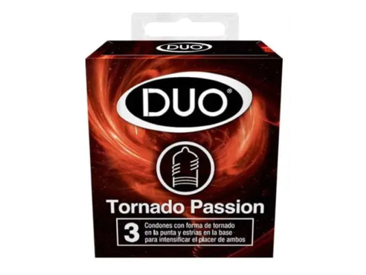 PRESERVATIVO DUO (RECK) TORNADO PASSION X 3 UNDS
