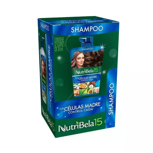 SHAMPOO NUTRIBELA CELULAS MADRE (QUALA) AZUL X 12 SOBRES