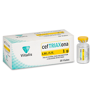 CEFTRIAXONA (VT) 1 GR X 10 VIALES