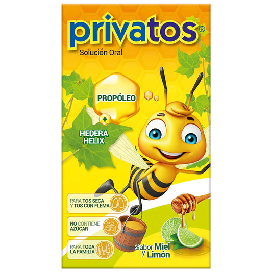 PRIVATOS (LAFRAN) HEDERA HELIX  SABOR MIEL Y LIMON FRASCO X 120ML