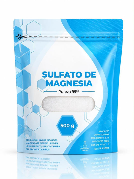 SULFATO DE MAGENESIA (LAB ESENCIAL) X 500 GR