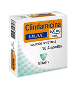 CLINDAMICINA (VT)  600 MG X 10 AMP