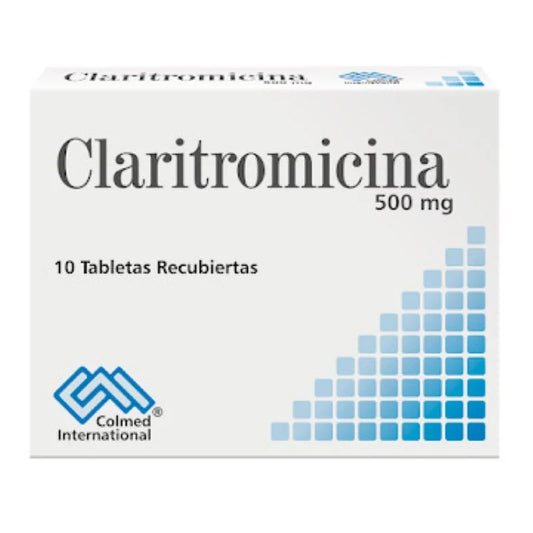 CLARITROMICINA (COLMED) 500 MG X 10 TAB RECUBIERTAS