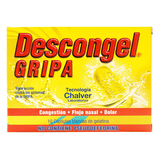 DESCONGEL GRIPA X 10 CAP