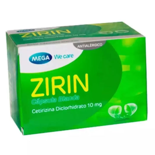 ZIRIN (MEGAWE) CETIRIZINA 10 MG CAJA X 50 CAPSULAS