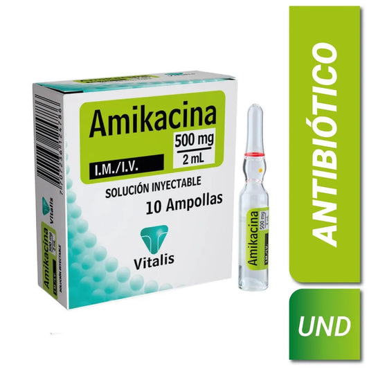 AMIKACINA (VT)  500 MG/2ML X 1 AMP