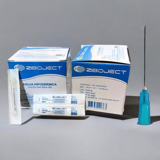 AGUJA HIPODERMICA 19G X 1 1/2 CJ X 100 ZIBOJECT
