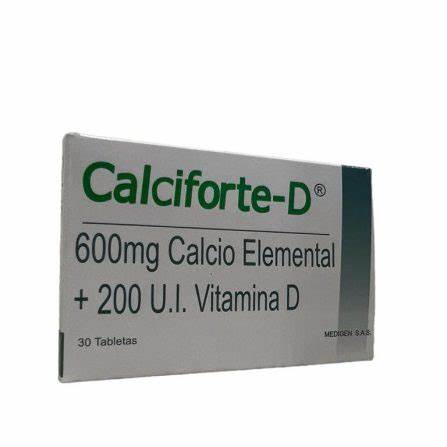 CALCIFORTE D (MEDIGEN) 600MG/200 U.I. X 30 TABLETAS