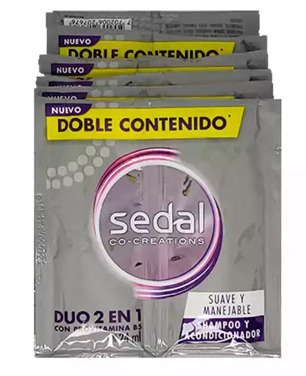 SHAMPOO Y ACONDICIONADOR SEDAL (LEVER) DOS EN UNO X 12