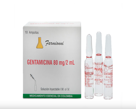 GENTAMICINA (FARMI) 80 MG X 10 AMP