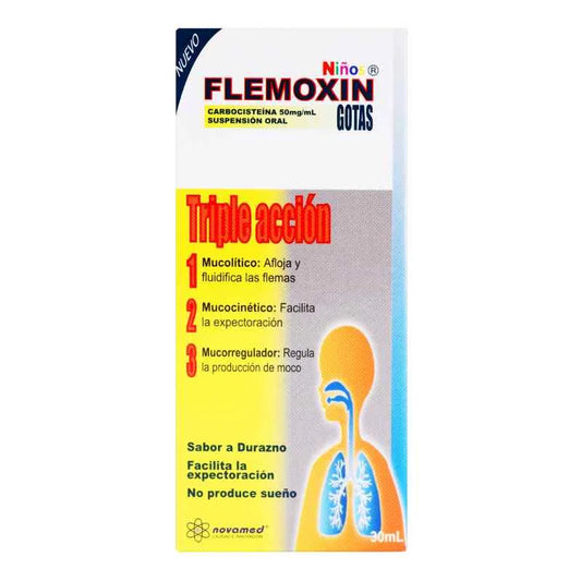 FLEMOXIN NIÑOS (NOVAMED) CARBOCISTEINA 50MG/ML X 30 ML