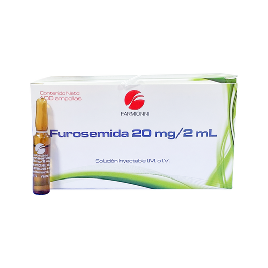 FUROSEMIDA 20MG/2ML (VT) X 100 AMPOLLAS