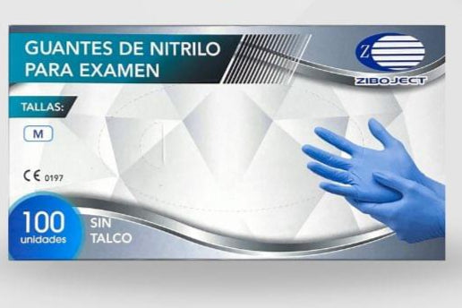 GUANTE NITRILO AZUL TALLA M ZIBIOJECT INST