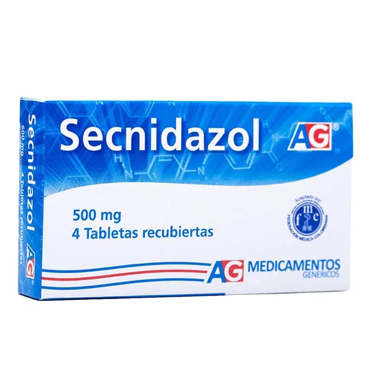 SECNIDAZOL (A.G) 500 MG X 4 TAB RECUBIERTAS