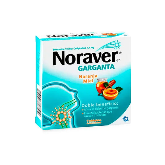 NORAVER (TQ) GARGANTA NARANJA MIEL X 24 TAB