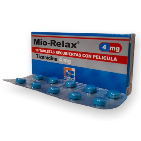 MIORELAX (LABQ) TIZANIDINA 4 MG  X 10 TAB