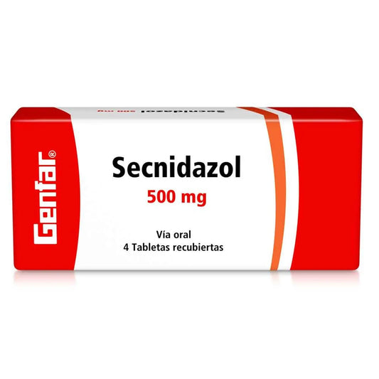 SECNIDAZOL (GF) 500 MG X 4 TAB RECUBIERTAS