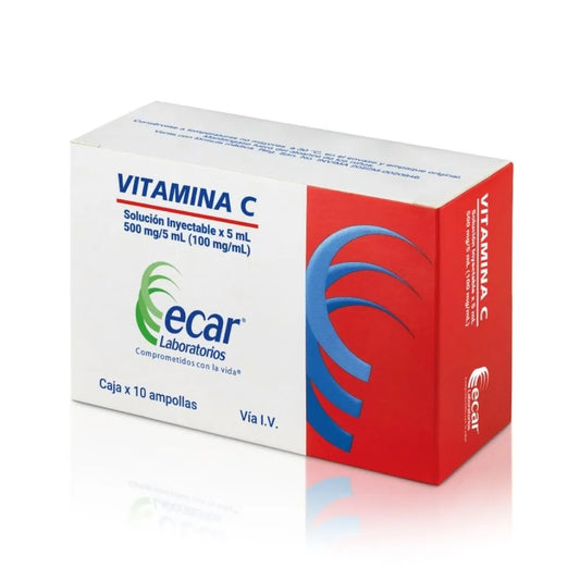 VITAMINA C (ECAR) 500MG/5ML X 1 AMP