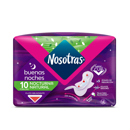 TOALLAS NOSOTRAS BUENAS NOCHES (FAMILIA) X 10 UNDS