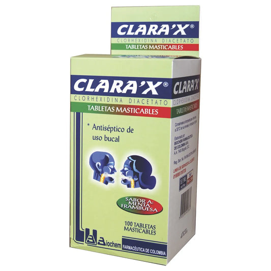 CLARAX (BIOCHEM) CLORHEXIDINA DIACETATO FRAMBUESA X 100 TAB