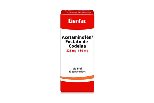 ACETAMINOFEN + CODEINA (GF) 325 / 30 MG X 30 TAB