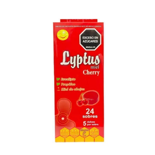 LYPTUS CHERRY (MEDICAL) CAJA X 24 SOBRES DE 5 PASTILLAS