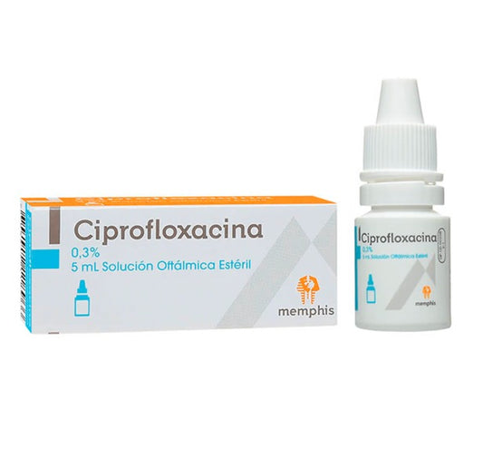 CIPROFLOXACINA SOLUCIÓN (MEM) OFTAL. 0.3% X 5ML