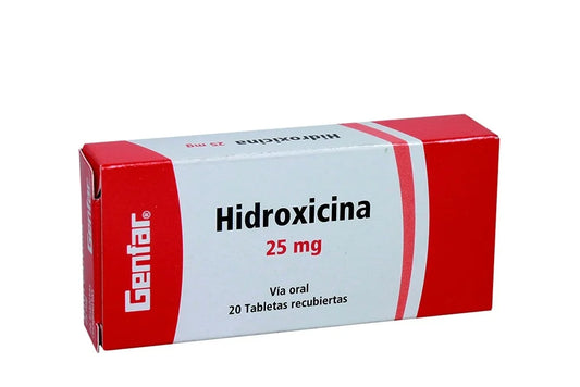 HIDROXICINA (GF) 25 MG X 20 TABLETAS RECUBIERTAS